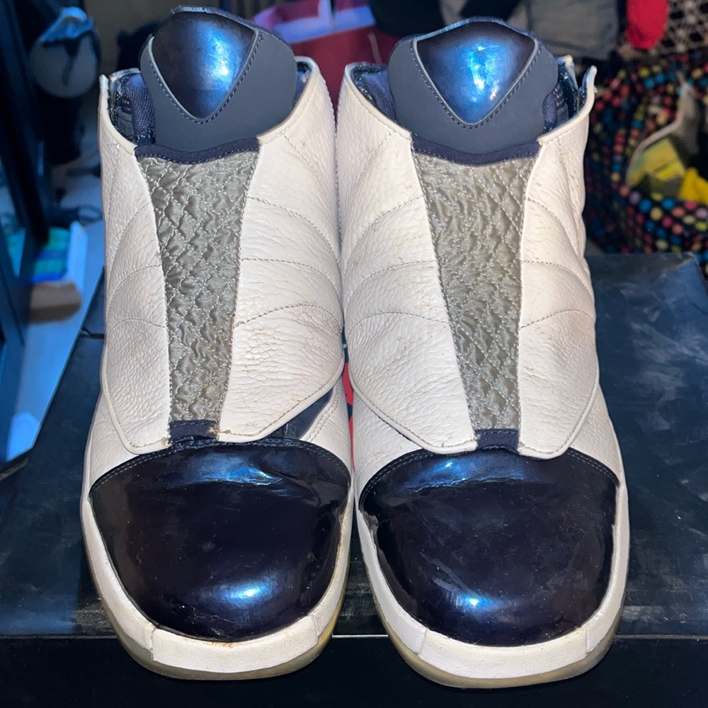 Air Jordan 16 white/blue size 11.5 no insoles or box visible wear good condition